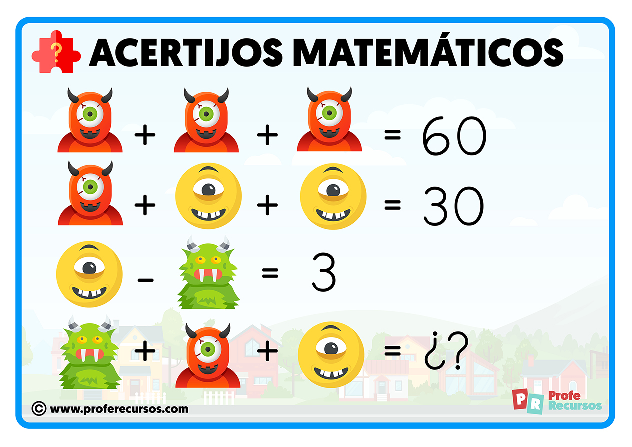 Acertijos matematicos infantiles