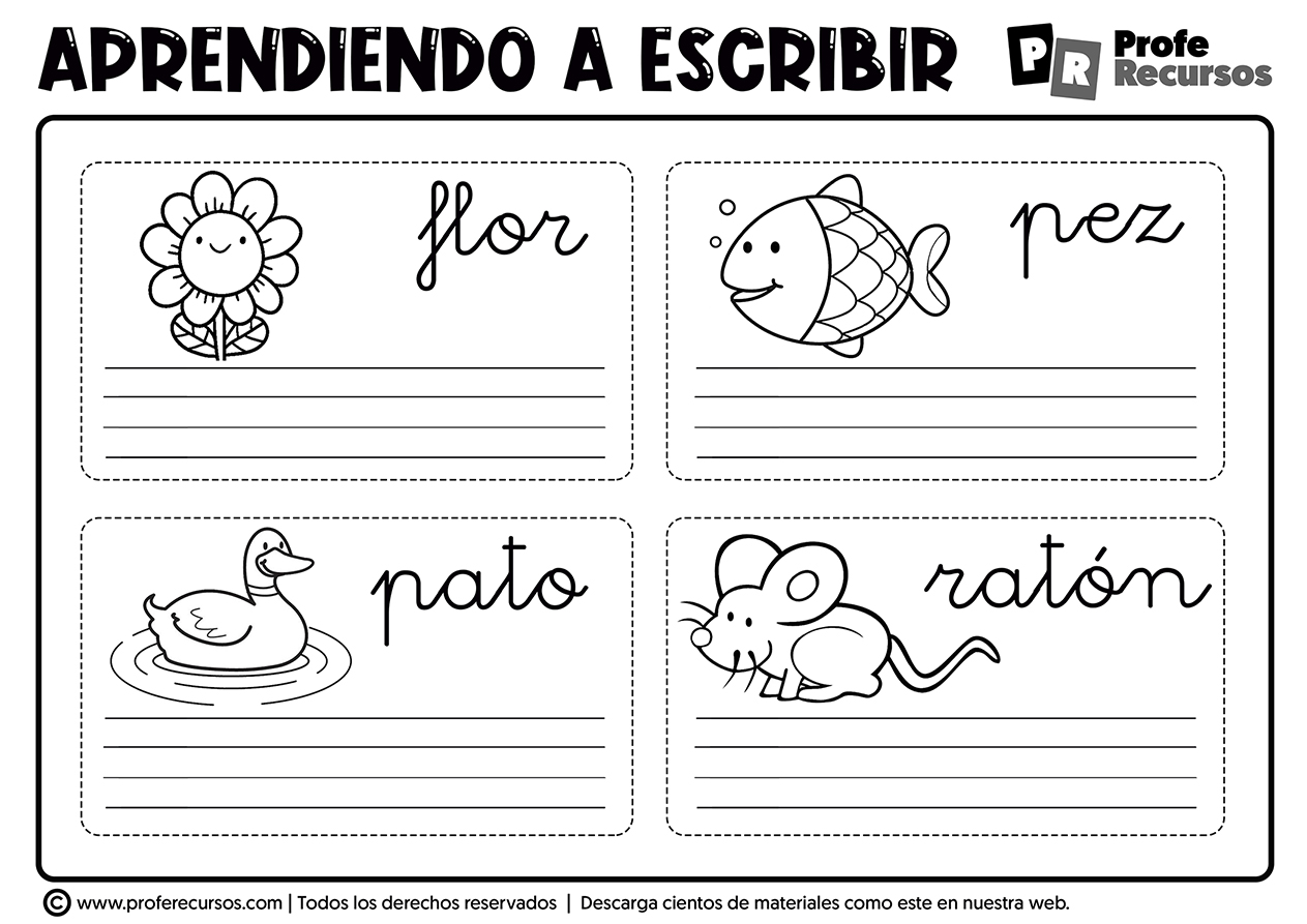 Actividades de escritura para niños