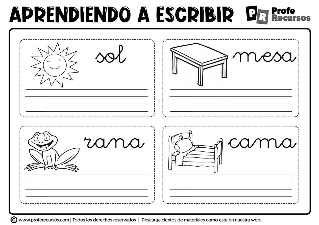 Aprender a escribir para niños