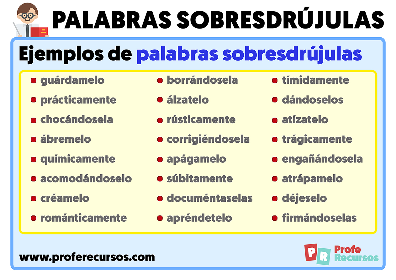 Ejemplos de palabras sobresdrujulas