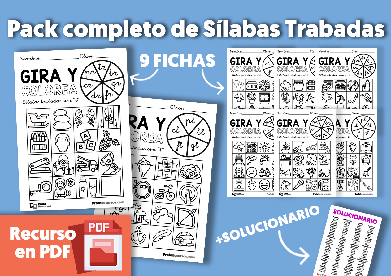 Ejercicios de sílabas trabadas