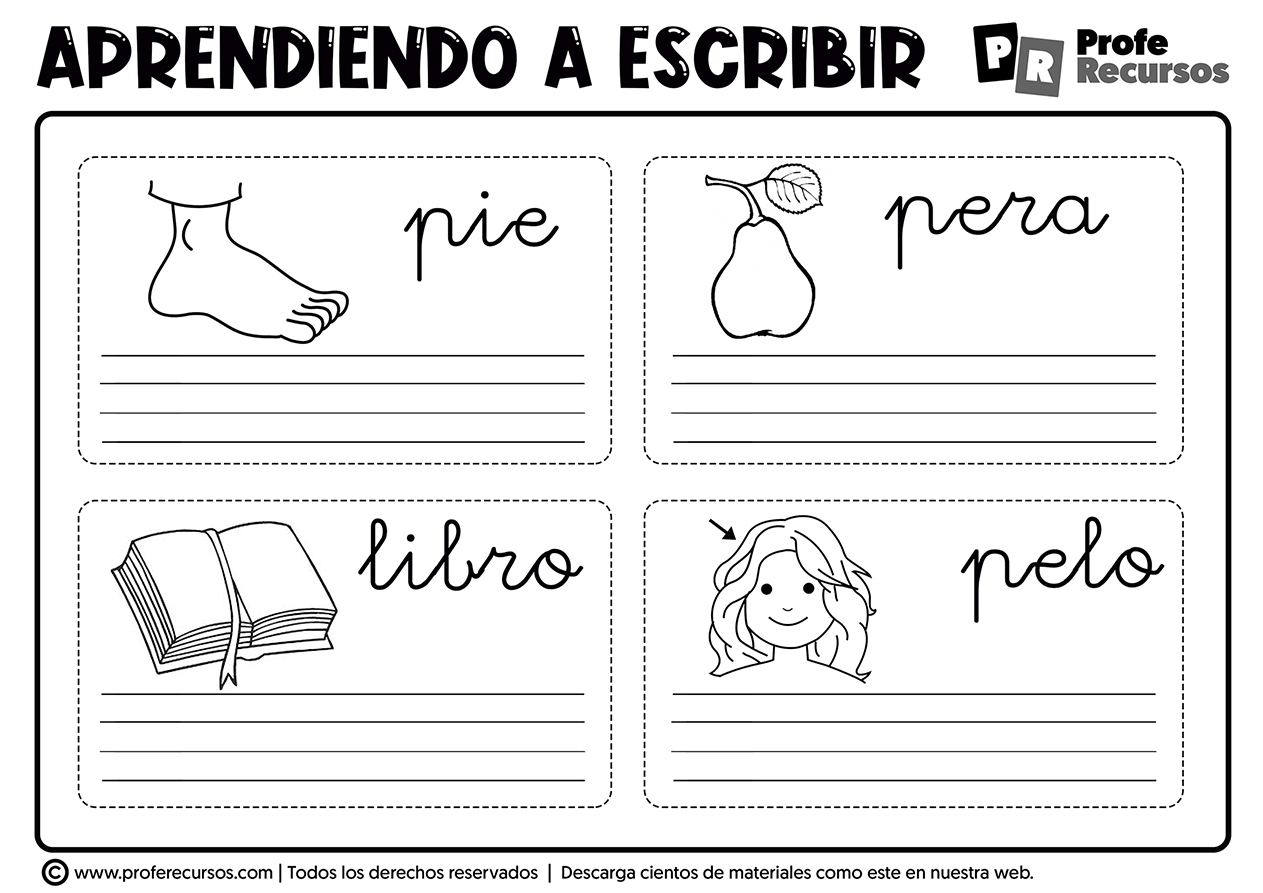 Ejercicios para aprender a escribir