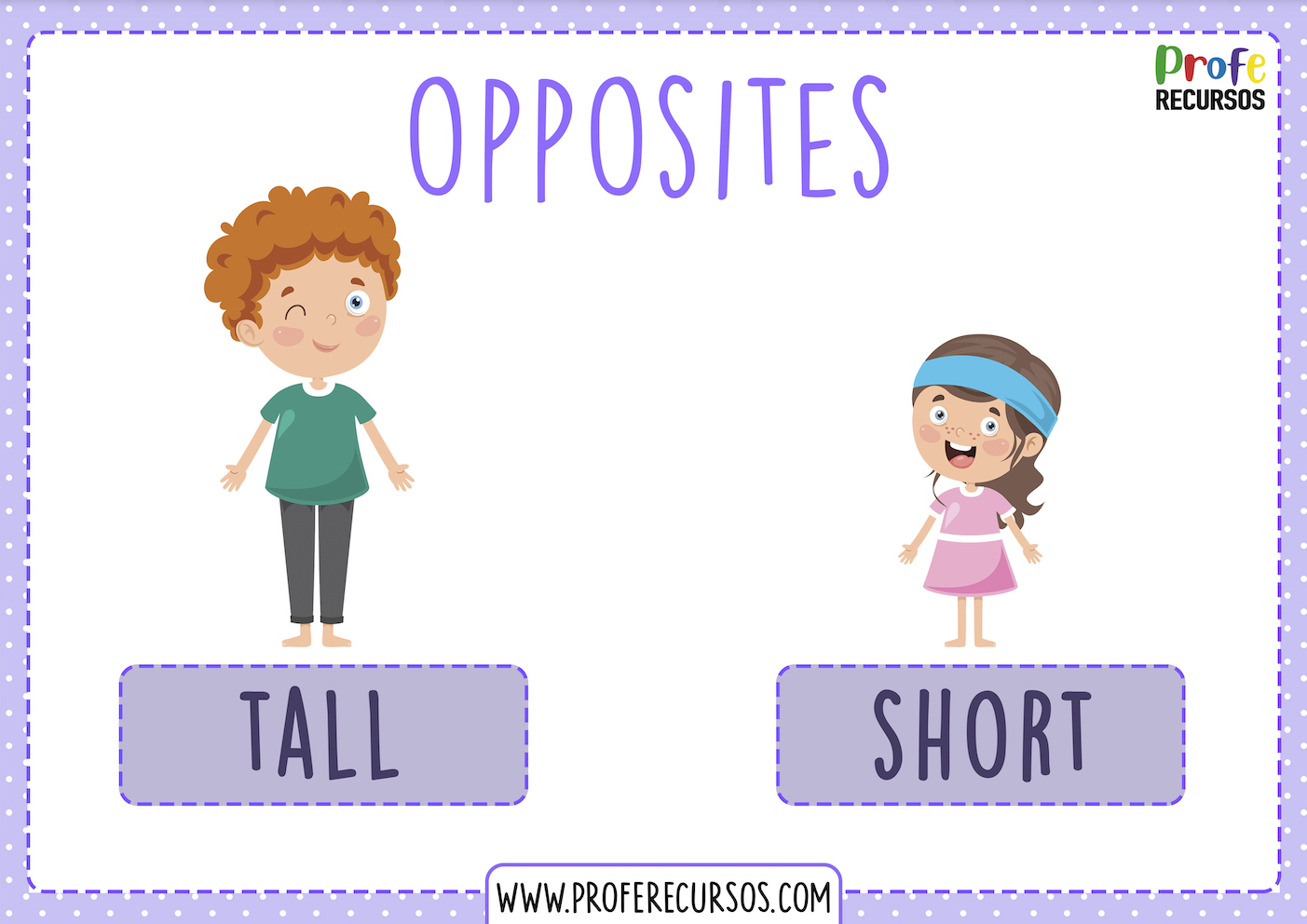 Opposites flashcards printables