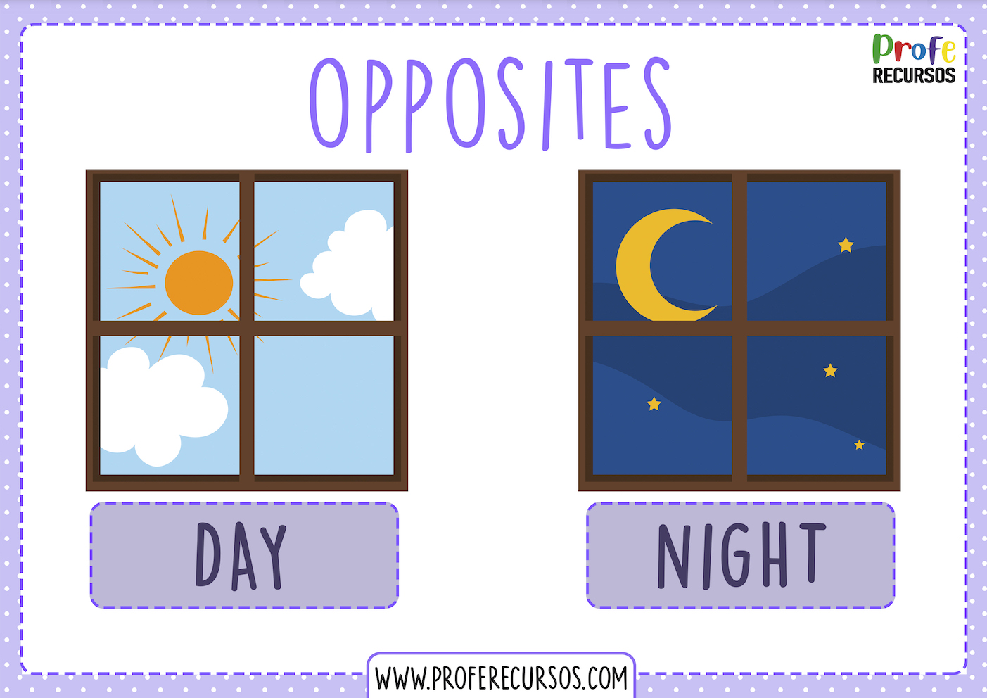 Opposites for grade 1