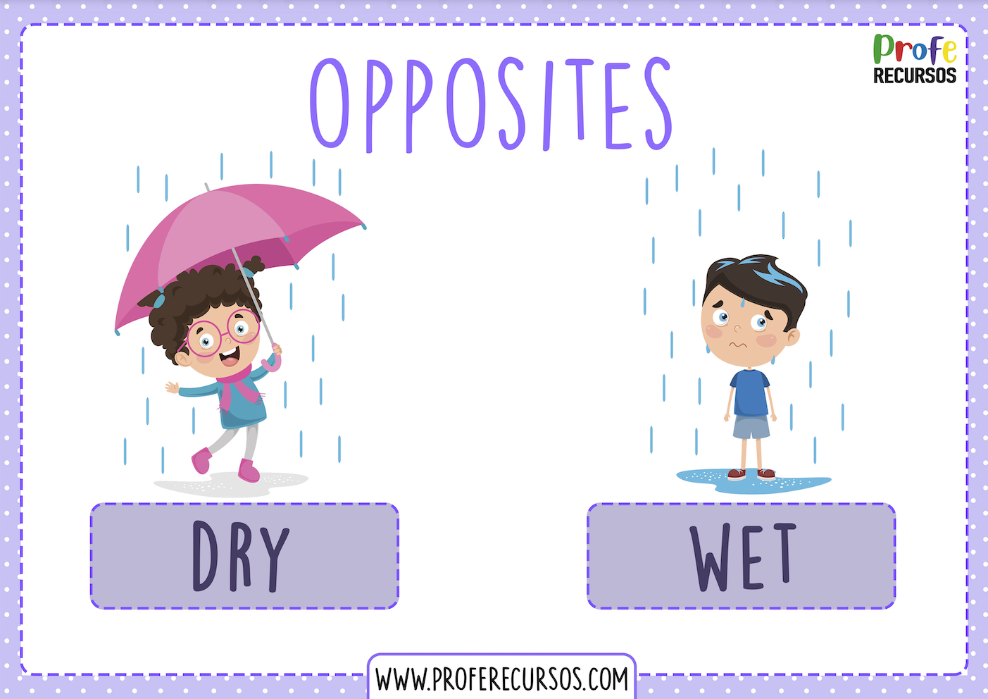 Opposites printables