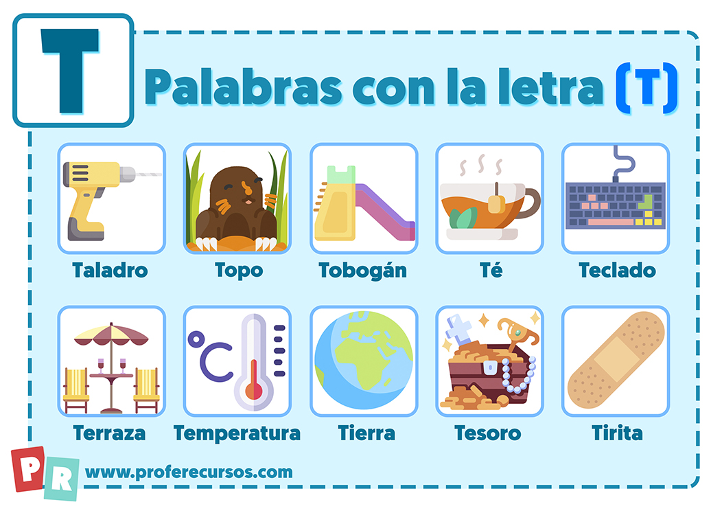 Palabras con la letra para niños