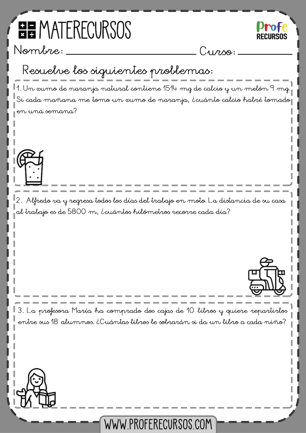 Problemas de matematicas 5 primaria