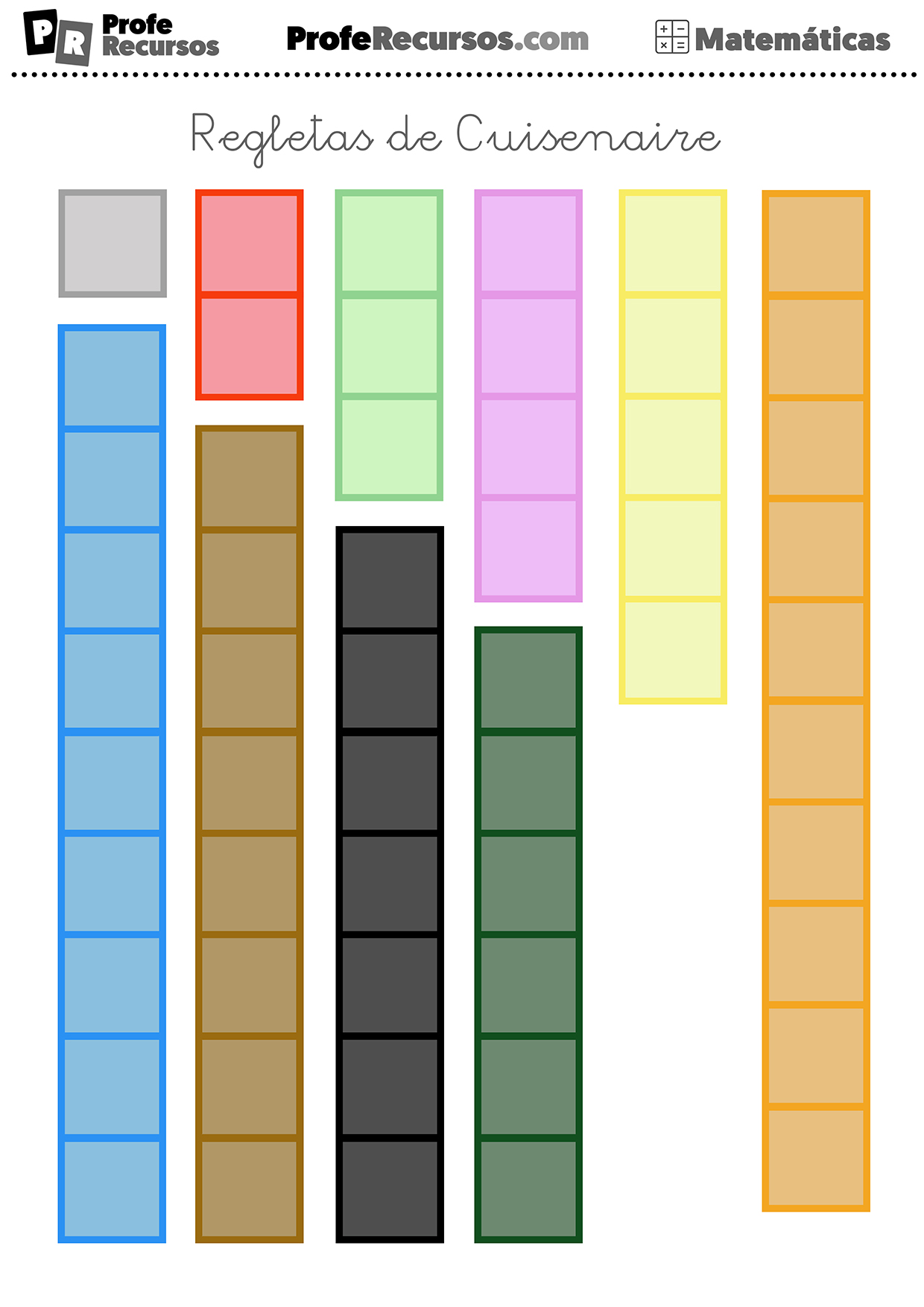 Regletas cuisenaire