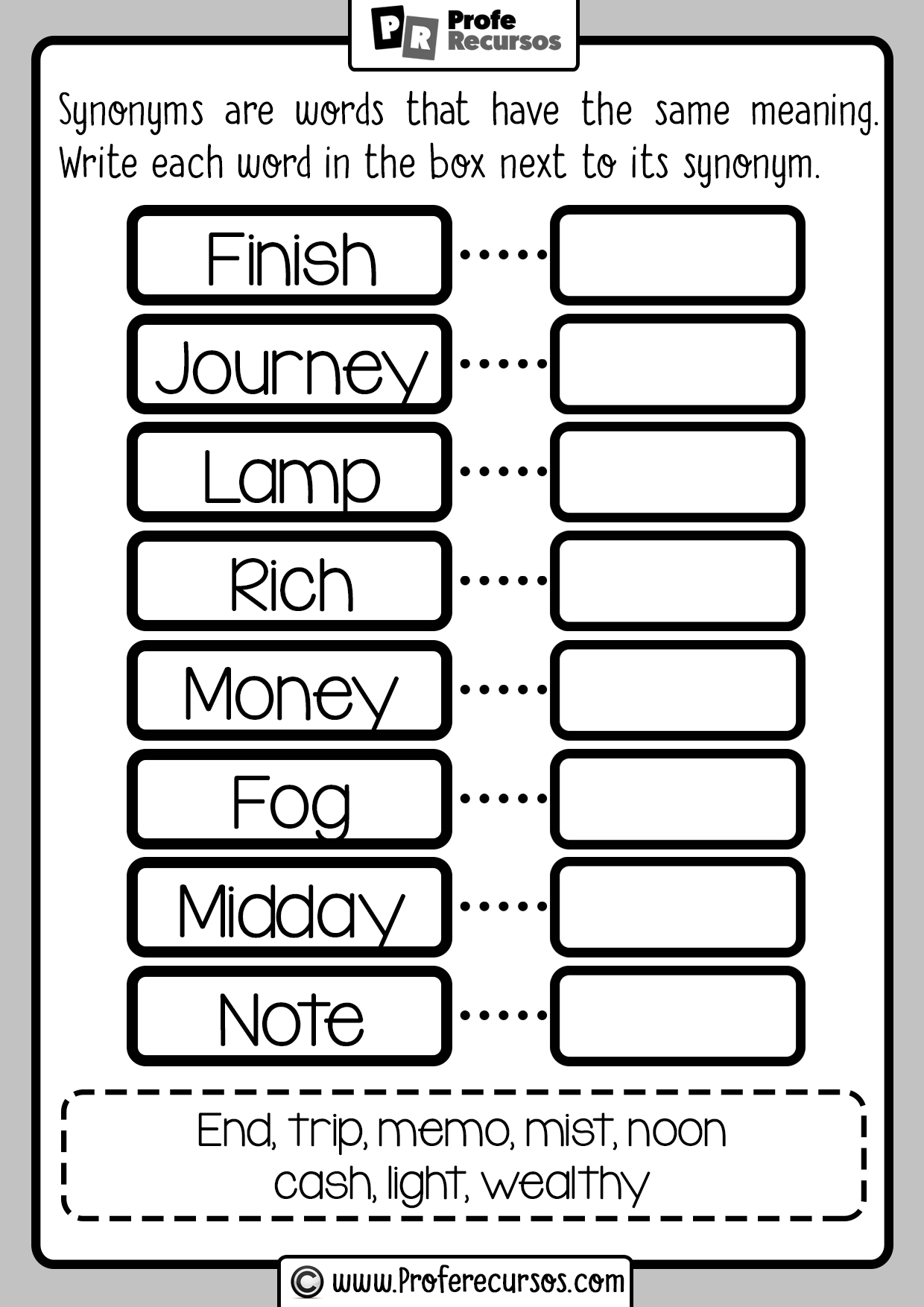 Synonyms activities for shcool