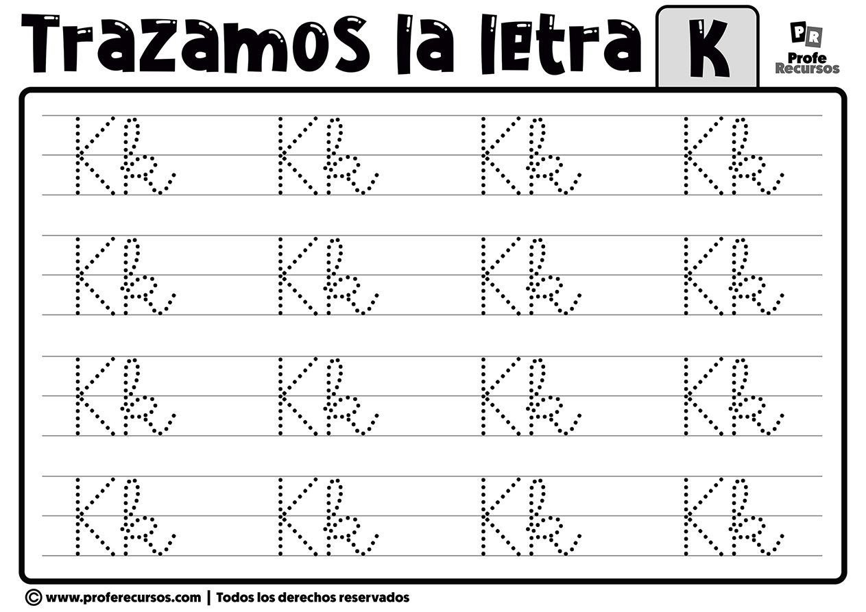 Trazar la letra k